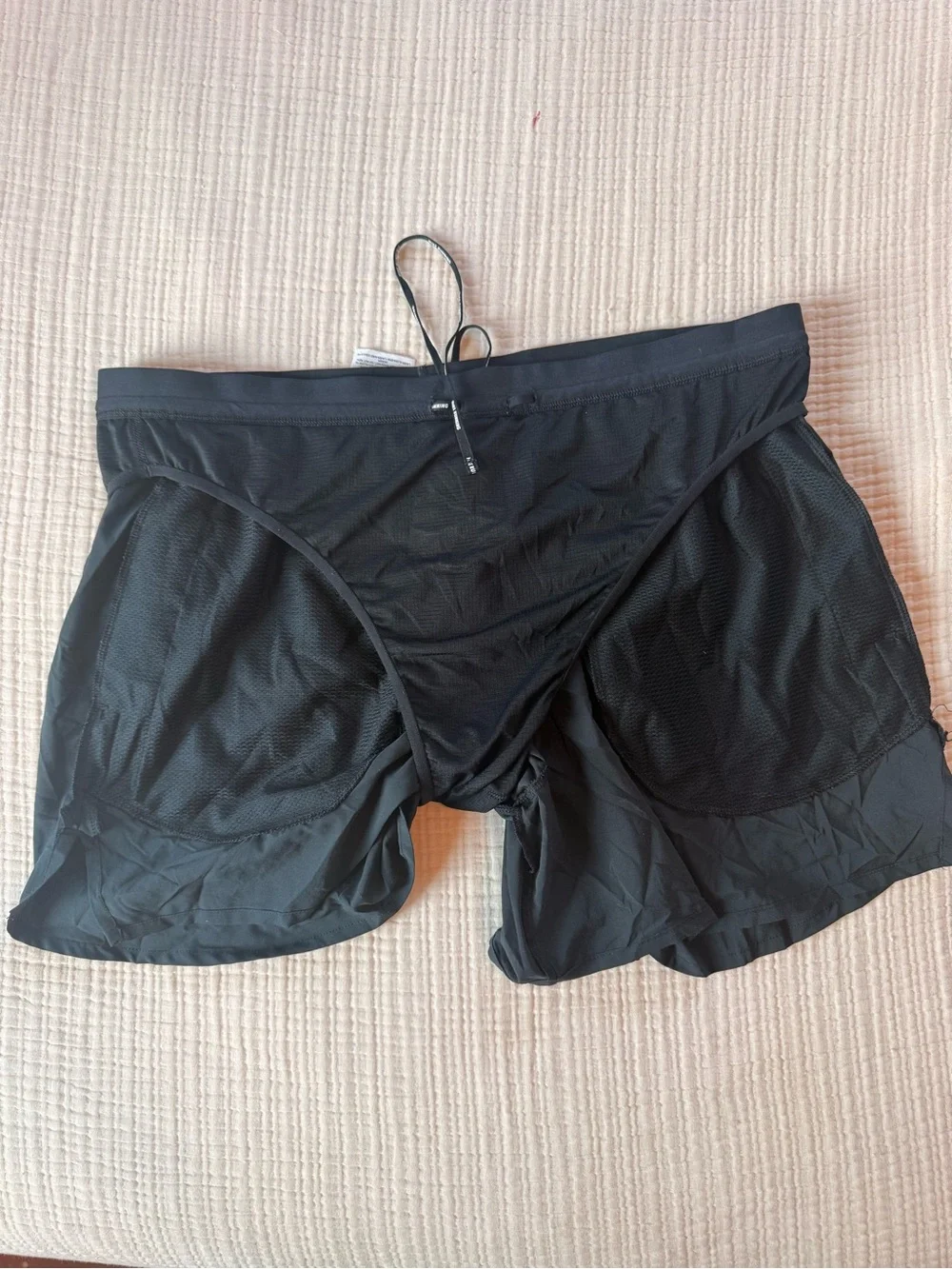 Nike Men's Athletic Shorts - Black with Reflective Silver Swoosh